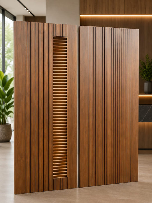Modern Wooden Door Design | Luxury Slatted Wood Interior Doors
